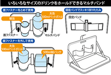 画像をギャラリービューアに読み込む, 【ミッキーマウス】ソフトリアトレイワイド ミッキーマウス ナポレックス WD202 リアトレイ ウォルトディズニー 後部座席 リアシート 収納 テーブル ドリンクホルダー 缶 ペットボトル 紙パック 折りたたみ 収納  NAPOLEX【日本限定販売】<br>ディズニー ライセンス商品<br>WD-202