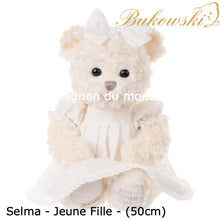 画像をギャラリービューアに読み込む, 【Bukowski Selma】ブコウスキー ホワイト ベア リボン ぬいぐるみ
